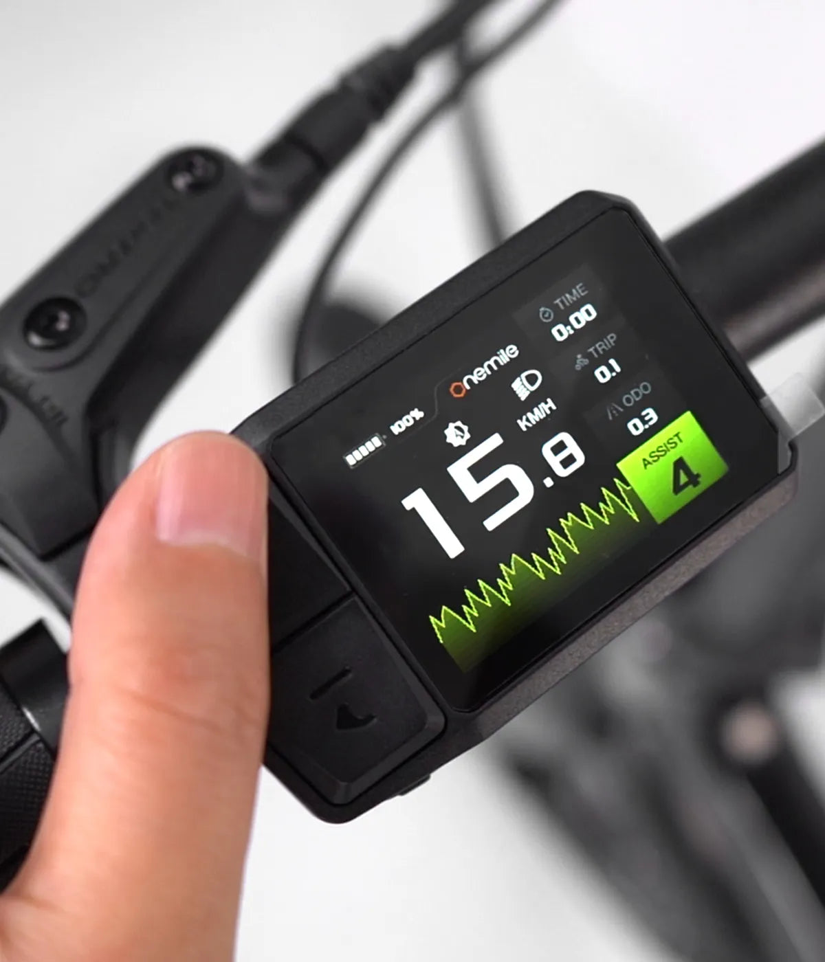 Onemile Nomad Ebike with multifunctional display – Shows speed, battery level, and ride mode