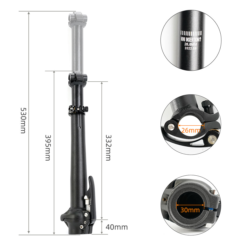 Nomad Ebike adjustable aluminum alloy stem size information