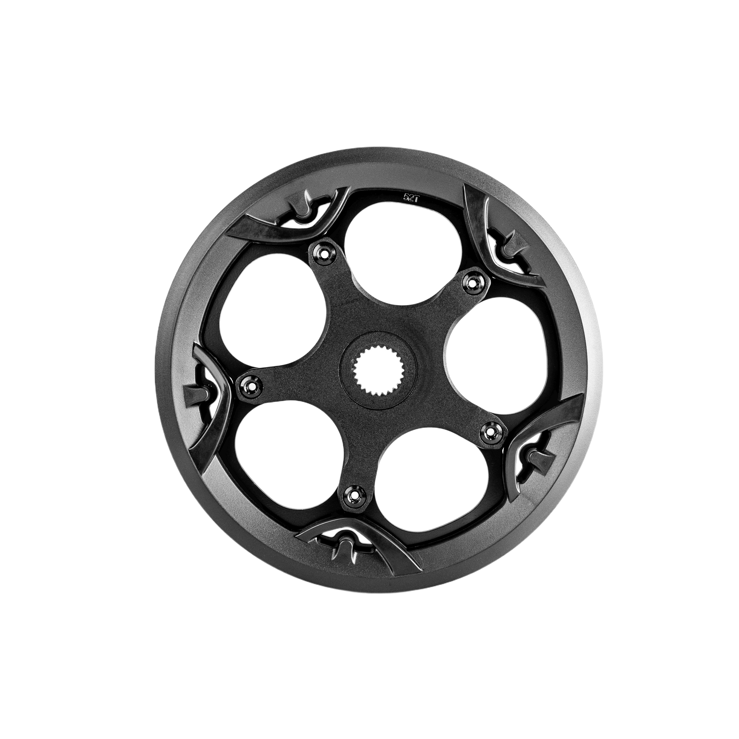 Onemile 52T 5-bolt 130 mm BCD steel chainring with dual bashguard in black